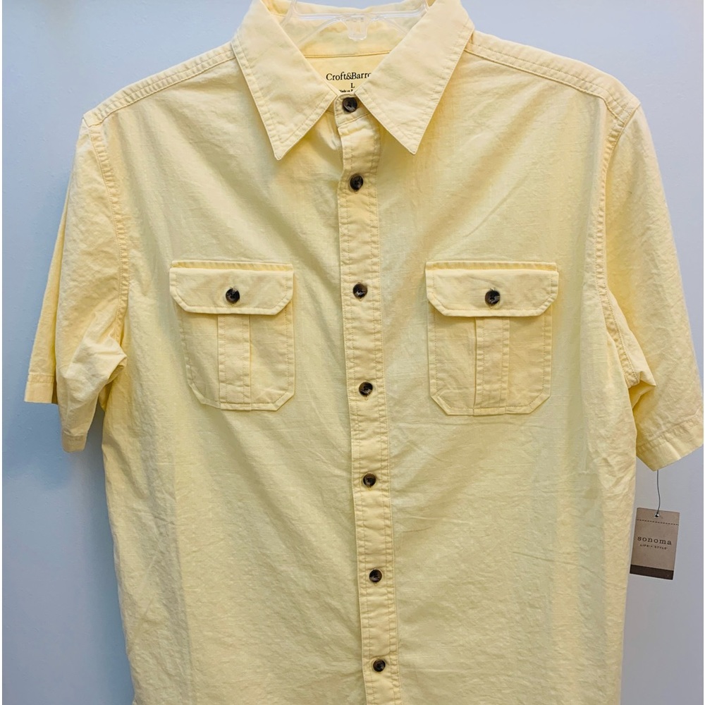 Brad NEW 100% cotton short sleeve Button down shirt